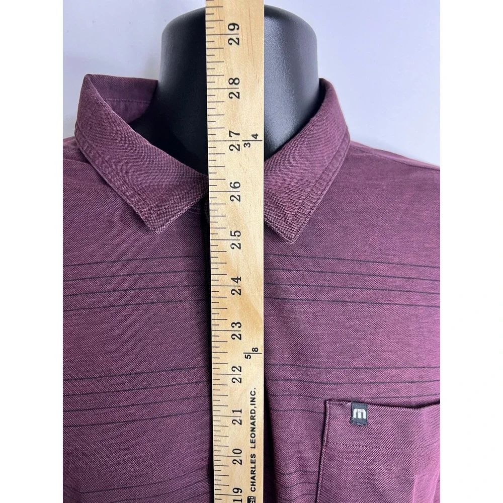 Travis‎ Mathew Polo Shirt Striped Golf Casual Pocket XL
